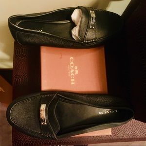 COACH FREDRICA PEBBLE LEATHER WOMENS  LOAFERS